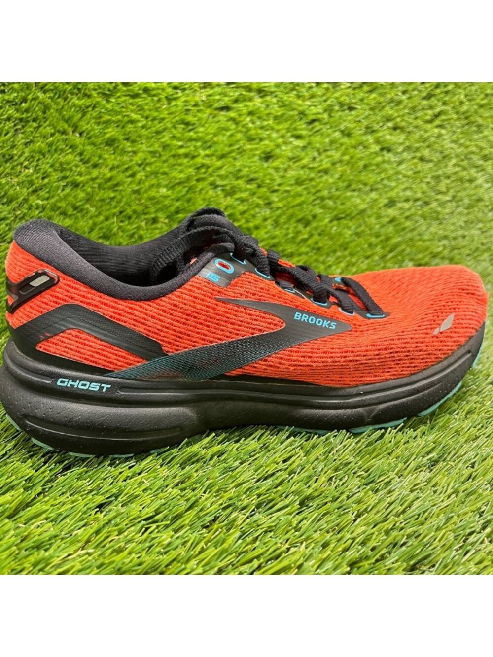 Brooks Ghost 15 Womens Size 6 Orange Black Blue Athletic Running Shoes Sneakers